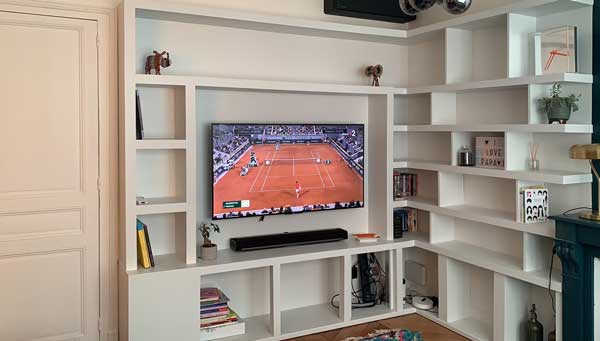 fabriquer une bibliotheque d'angle design