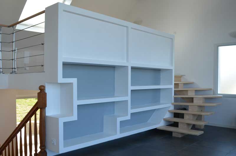 photo diy mezzanine bookcase with counter 12