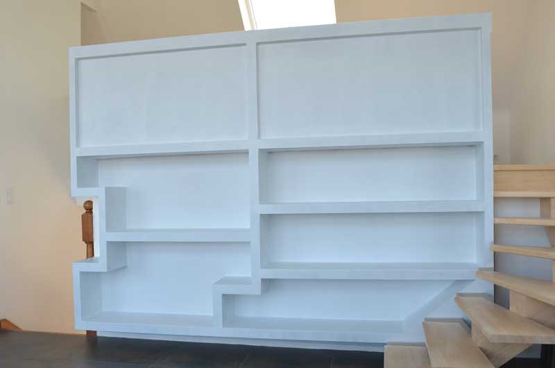 photo diy mezzanine bookcase with counter 11